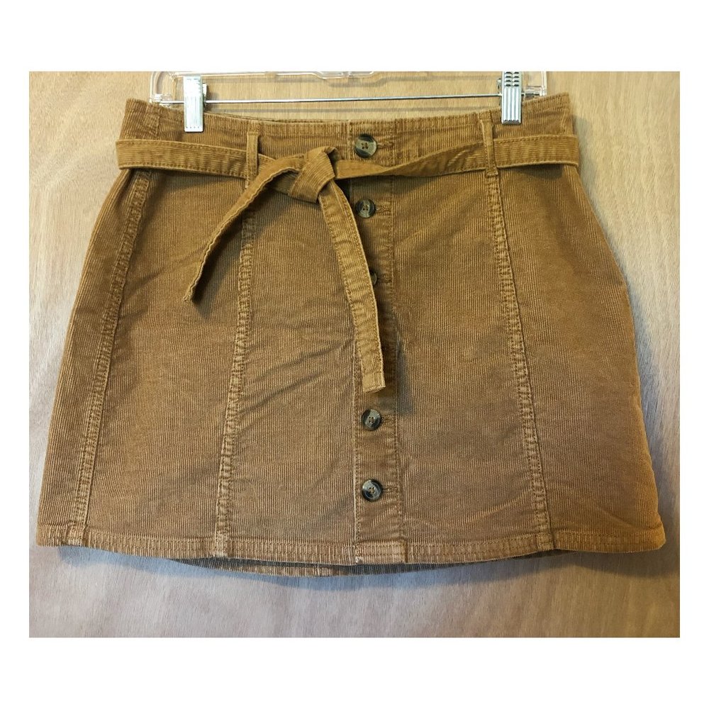 American Eagle Corduroy High Rise A-Line Mini Skirt